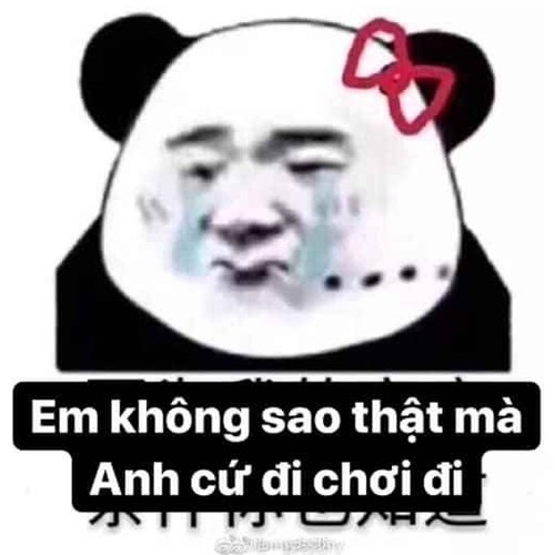 Meme gấu trúc - em không sao