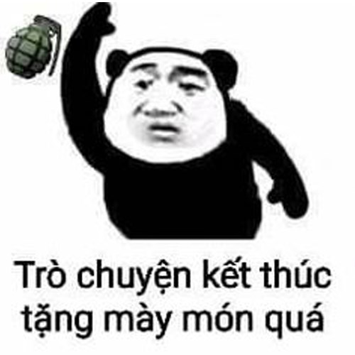 Meme gấu trúc - trò chuyện kết thúc