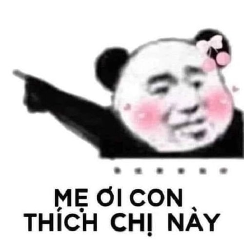 Meme gấu trúc bựa mẹ ơi con thích chị này